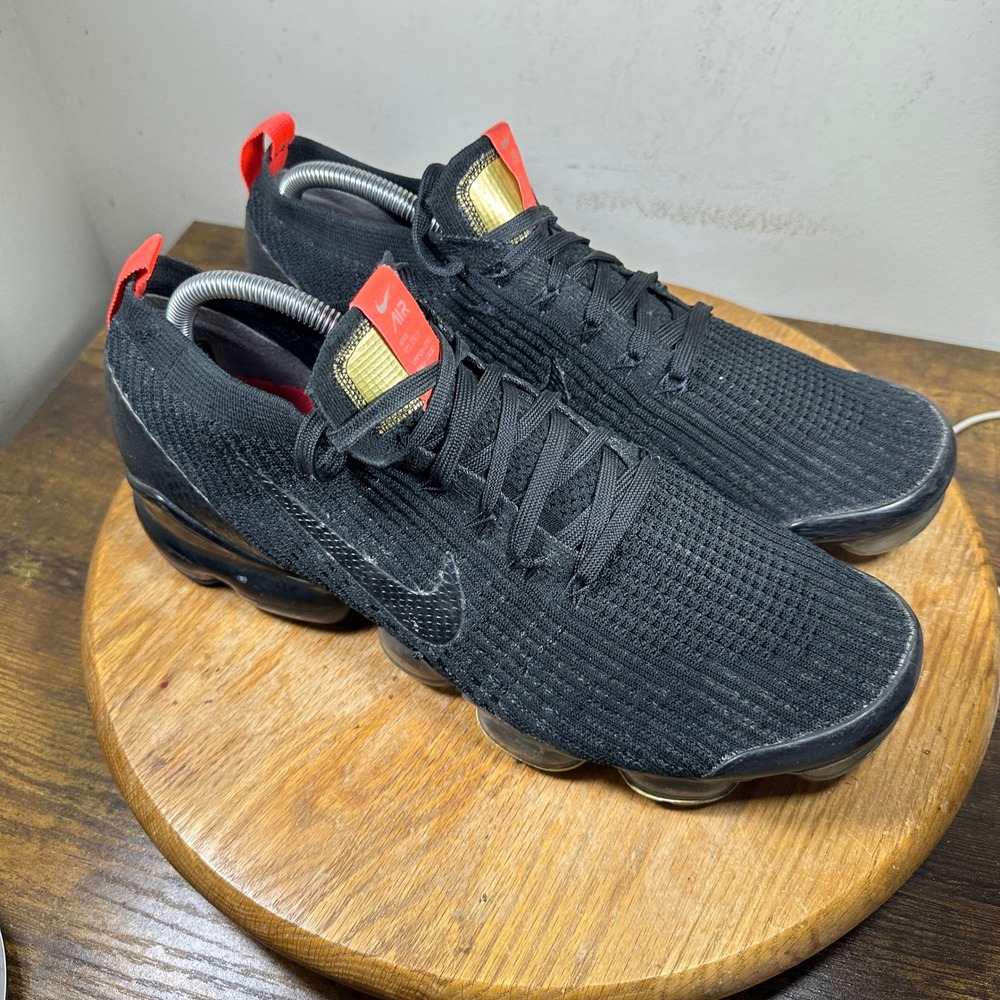 Nike Air VaporMax Flyknit 3 Black Mens Running Shoes AJ6900-023 Size 12